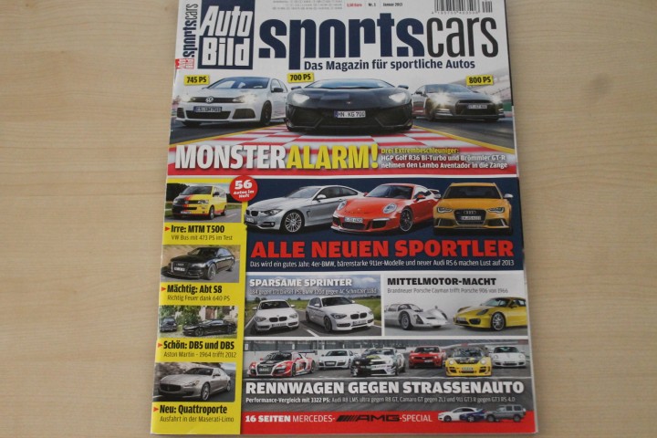 Deckblatt Auto Bild Sportscars (01/2013)